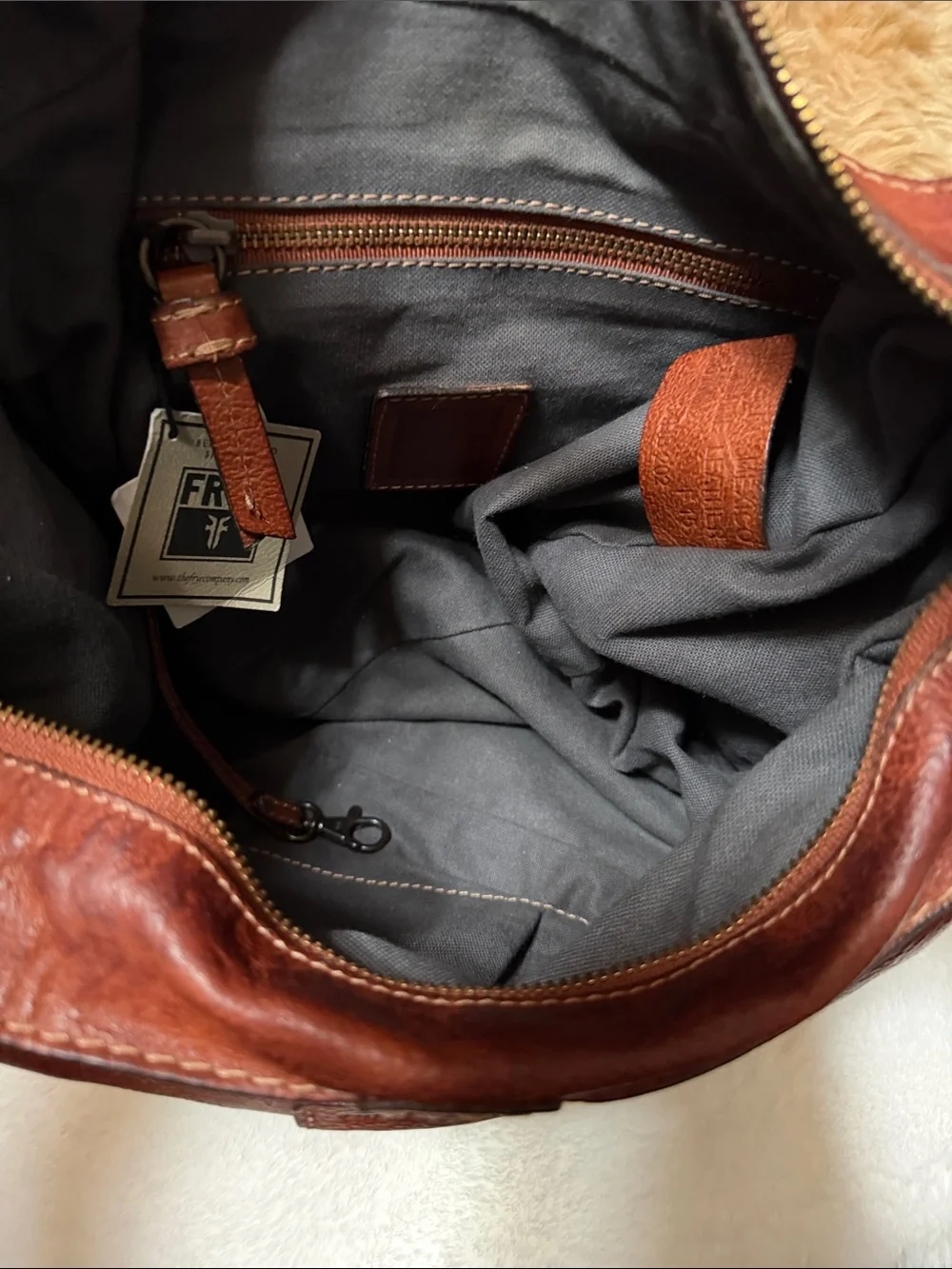 Frye Artesian Hobo Bag in Whiskey Genuine Leather NWT